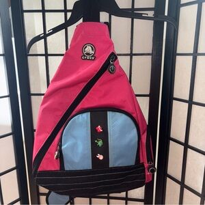 CROCS Pink and Blue Kids Sling Bag